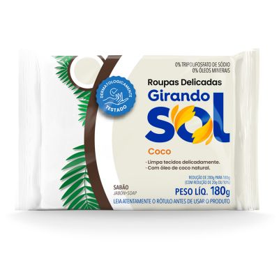 Sabao Em Barra Coco 180g Girando Sol