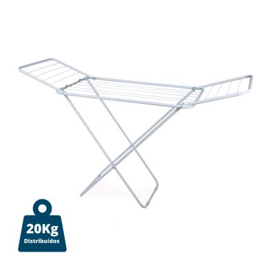 Varal Chao C/abas Slim 144x49cm Branco Mor
