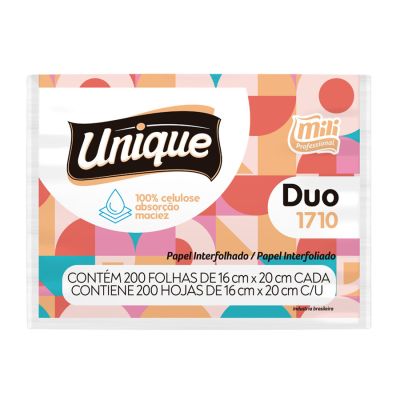 Papel Toalha Interfolhado Branco 16x20cm C/ 200 Duo Mesa Mili Professional 1710