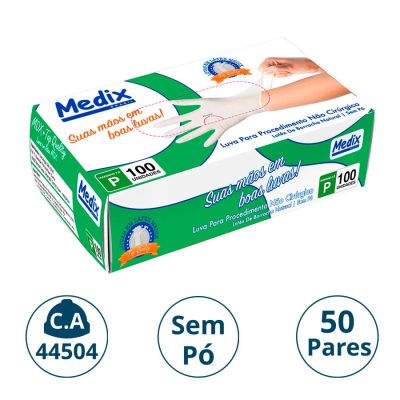 Luva Latex P/procedimento S/po Cx C/50 Pares P Medix (ca 44504)