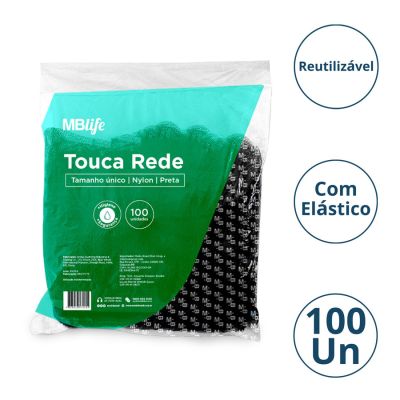 Touca Reutilizavel C/nylon C/100 Um Preta Medix