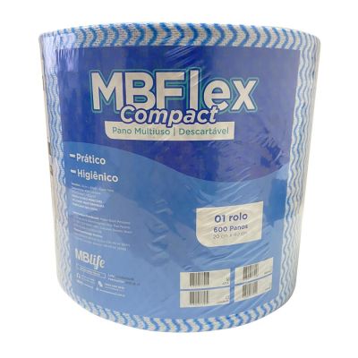 Pano Multiuso Mbflex Compact Azul Rolo 20cm X 240m C/600 Panos Medix