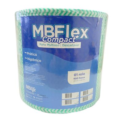 Pano Multiuso Mbflex Compact Verde Rolo 20cm X 240m C/600 Panos Medix