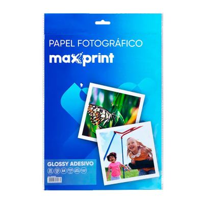 Papel Fotografico Glossy Adesivo A4 135g 20fls Maxprint