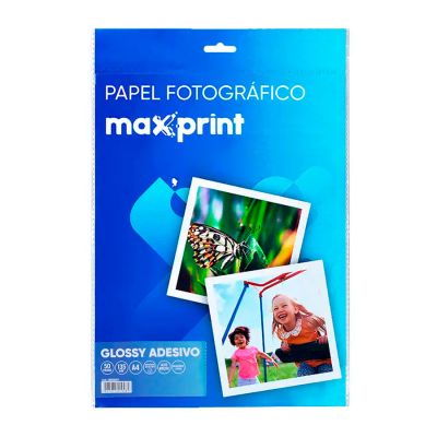 Papel Fotografico Glossy Adesivo A4 135g 50fls Maxprint