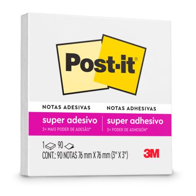 Post-it Branco Neve 90 Fls 76 X 76mm 3m