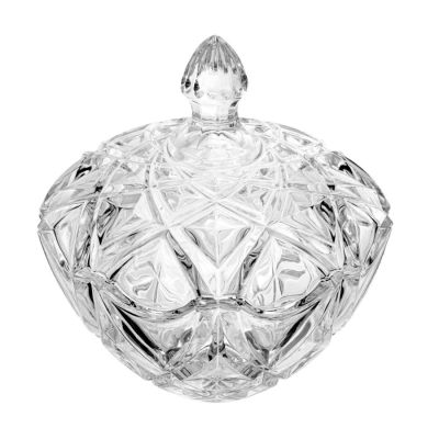 Pote De Vidro Bomboniere Cristal Star 18x19cm 220692 Lyor