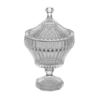 Pote De Vidro Bomboniere C/pe Cristal Renaissance 17,5x28,5cm 7231 Lyor