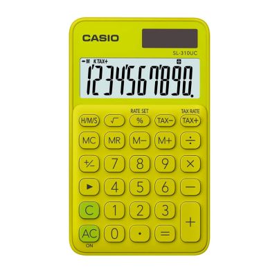 Calculadora Bolso 10 Digitos Sl-310uc-yg-w-dc Verde Limao Casio