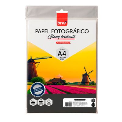 Papel Fotografico Glossy Adesivo A4 115g 50fls Pp0100 Brw