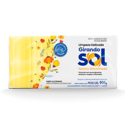 Sabao Em Barra Neutro C/5un De 180g Girando Sol