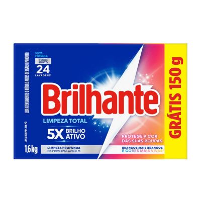 Sabao Em Po Brilhante Limpeza Total 1,6kg (embalagem Promocional)