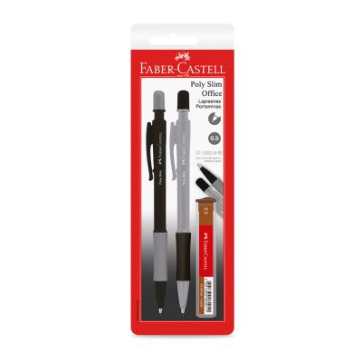 Lapiseira Poly Slim Office 0.5mm Cz/pt Sm/05slimpfcp Bls C/2 Faber-castell