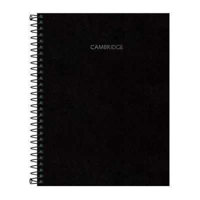 Caderno Executivo Capa Dura Cambridge Preto Colegial 80fls Tilibra