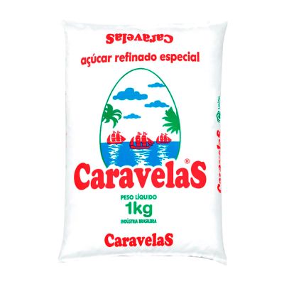 Acucar Refinado 1kg Caravelas