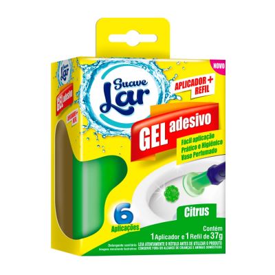 Gel Sanitario Adesivo Aparelho + Refil Citrus 37g Suave Lar