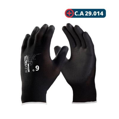 Luva Tricotada Flextactil Preta G Danny (ca 29014) Ww