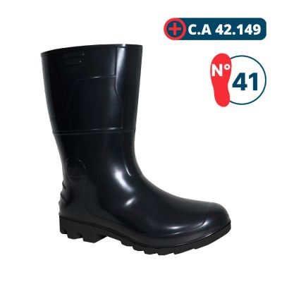 Bota Pvc Cano Medio 28 Safety Boots Preta N°41 Kadesh Ca 42149