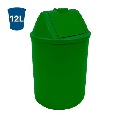 Cesto De Lixo 12l Plastico C/tampa Basculante Verde Eb9vd Jsn
