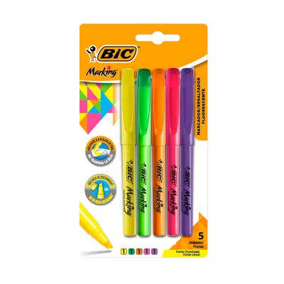 Marca Texto Marking 522214 C/5 Cores Bic