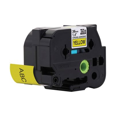 Fita Rotuladora Brother 36mmx8m Amarela Escrita Preta Tzes661