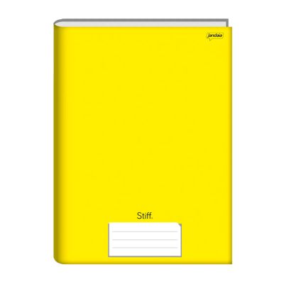 Caderno Brochura Capa Dura 1/4 96fls Amarelo Stiff Jandaia