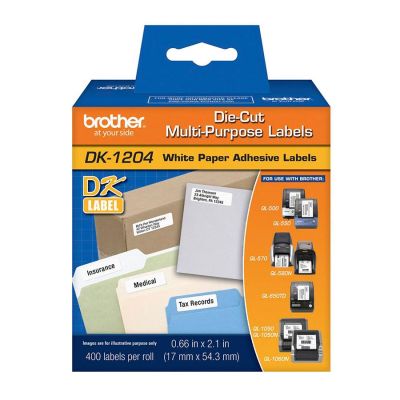Etiqueta Termica Dk1204 17mm X 54,3mm Rolo C/ 400 Brother