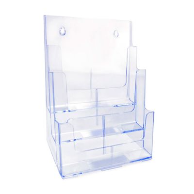 Organizador De Escritorio Vertical Triplo Home Office Cristal 10170032 Maxcril