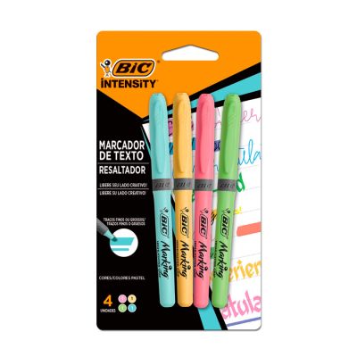 Marca Texto Marking 522229 C/4 Cores Pastel Bic