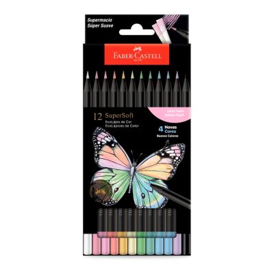 Lapis De Cor Supersoft 12 Cores Pastel 210745 Faber-castell