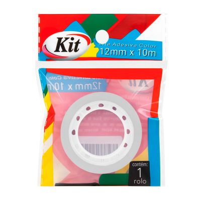 Fita Adesiva 12mm X 10m Color Branco Kit