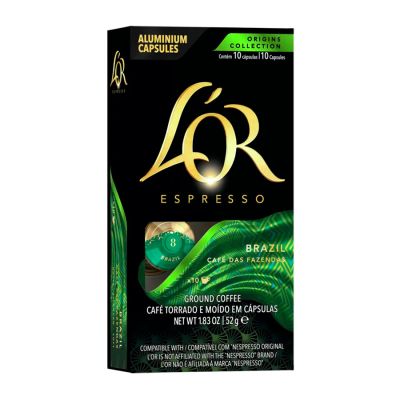 Capsula Cafe Espresso L'or Brazil 52g C/10 Unidades