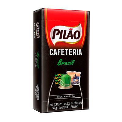Capsula Cafe Espresso Pilao Brasil 52g C/10 Unidades