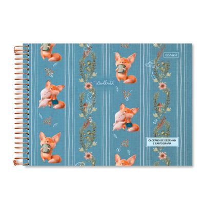 Caderno Cartografia Espiral Capa Dura 80fls Woodland Cadersil