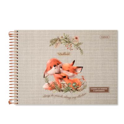 Caderno Cartografia Espiral Capa Dura 80fls Woodland Cadersil