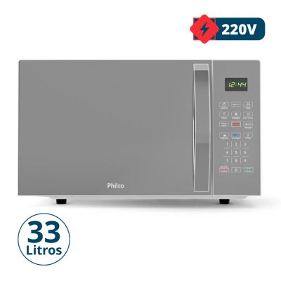 Micro-ondas Limpa Facil 33l Pmo38s Espelhado 220v Philco