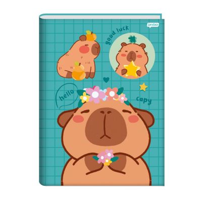 Caderno Brochura Capa Dura 1/4 80fls Capyvibes Jandaia