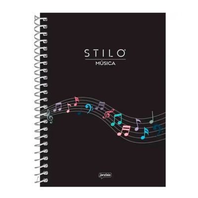 Caderno Universitario Capa Dura 80fls Musica Stilo Jandaia
