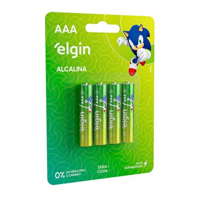 Pilha Alcalina Aaa 82155 1,5v C/4 Elgin