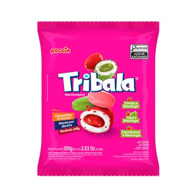 Bala Tribala Sortida Morango Peccin 100g