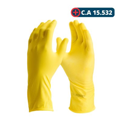 Luva Latex Confort C/ Forro Amarela G Danny (ca 15532)