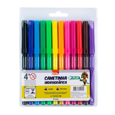 Caneta Hidrografica Plus C/12 Cores Ca8003 Brw