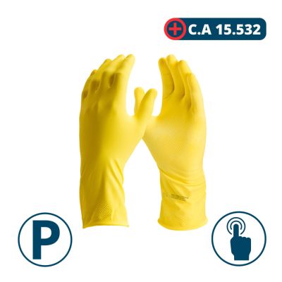 Luva Latex Confort C/ Forro Amrela P Danny (ca 15532)