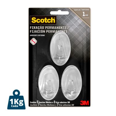 Gancho Scotch Medio Transparente C/ 3 3m