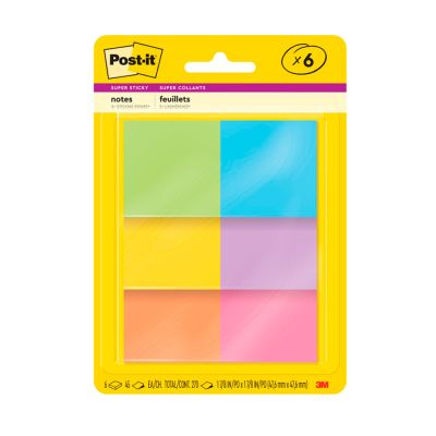 Post-it Cascata 6 Cores 270 Fls 47 X 47mm 3m