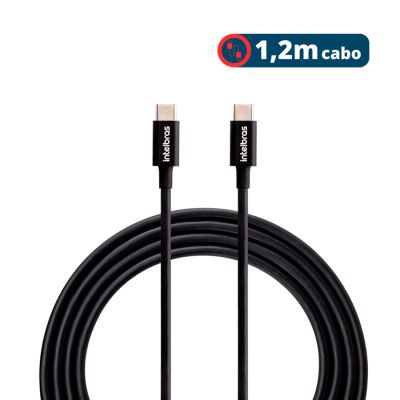 Cabo P/ Smartphone Usb-c Para Usb-c 1,2m Pvc Preto Eucc12pp Intelbras