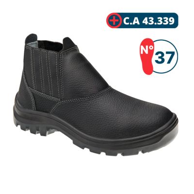 Botina De Seguranca Elastico Bico Aco 10vb48a Preto N° 37 Marluvas