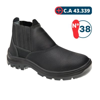 Botina De Seguranca Elastico Bico Aco 10vb48a Preto N° 38 Marluvas
