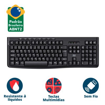 Teclado Sem Fio Ts050 Preto Tc407 Multi