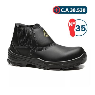 Botina De Seguranca Elastico Bico Composite Preto N°35 Bracol